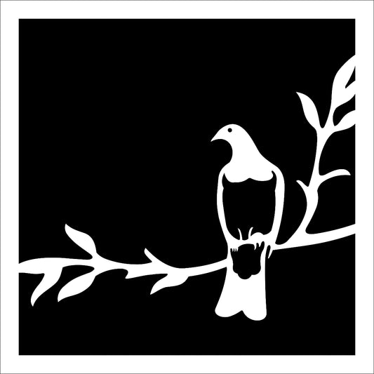 Squared Collection Kereru Metal Art -  ** Clearance **