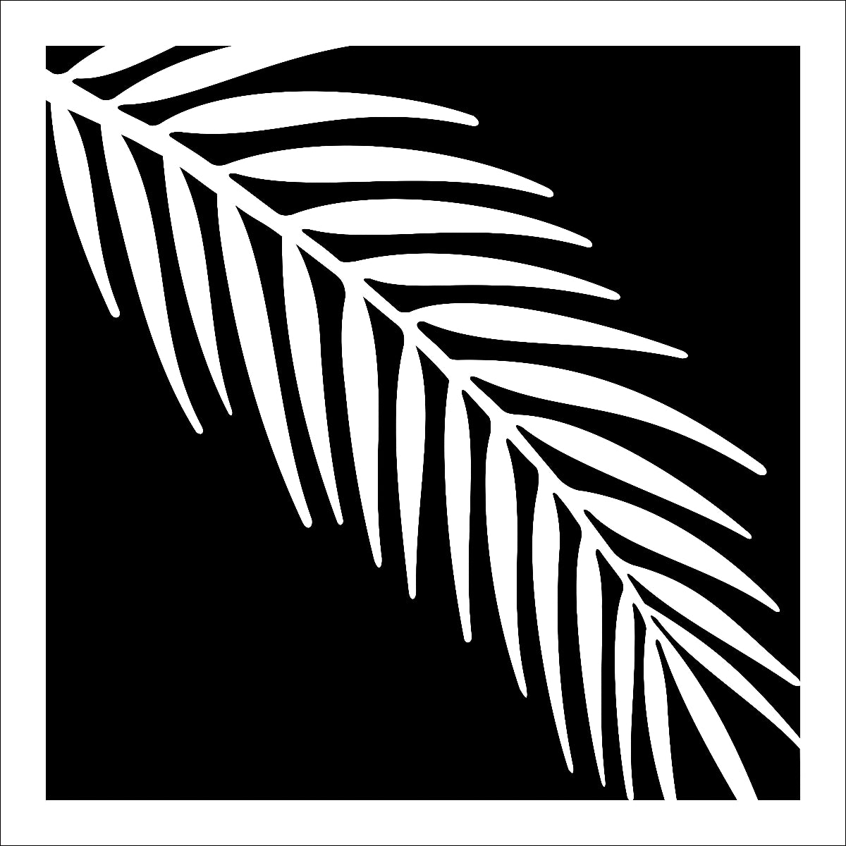 Squared Collection Palm Leaf Metal Art -  ** Clearance **