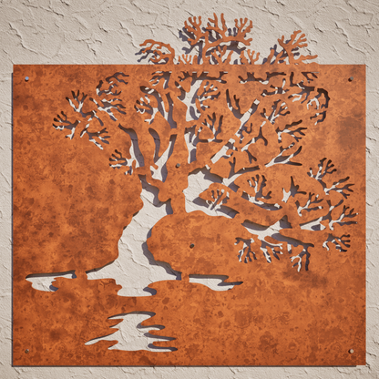 Lake Wanaka Tree - Corten Steel Wall art