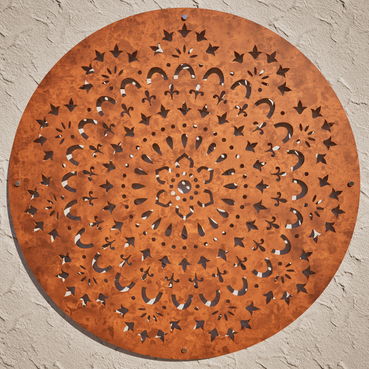 Corten Steel Metal Art - Mandala Lupt