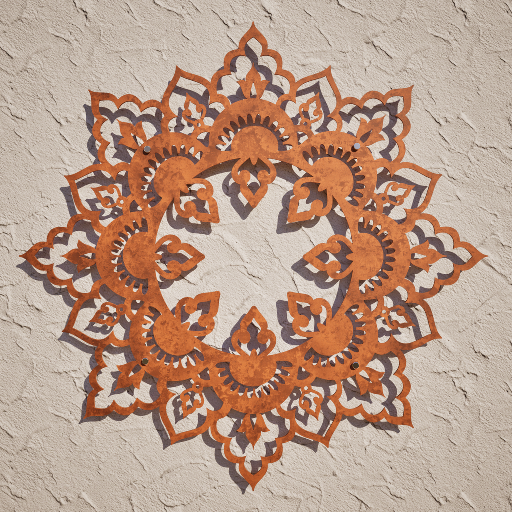 Corten Steel Wall Art - Boho Mandala CR6
