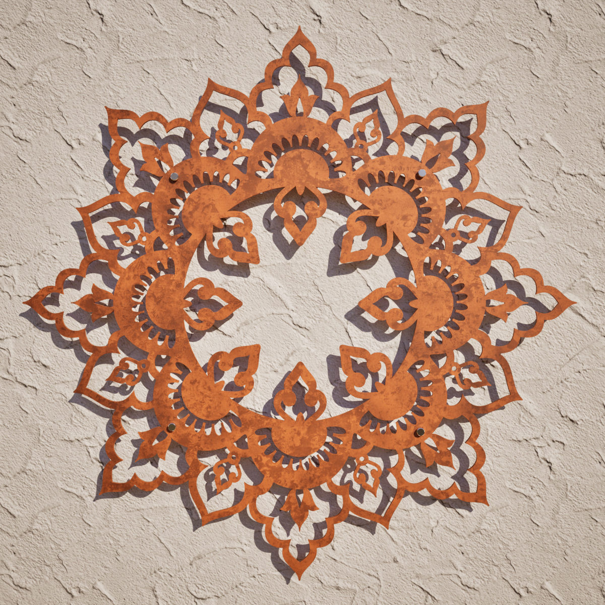 Corten Steel Wall Art - Boho Mandala CR6