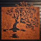 Lake Wanaka Tree - Corten Steel Wall art