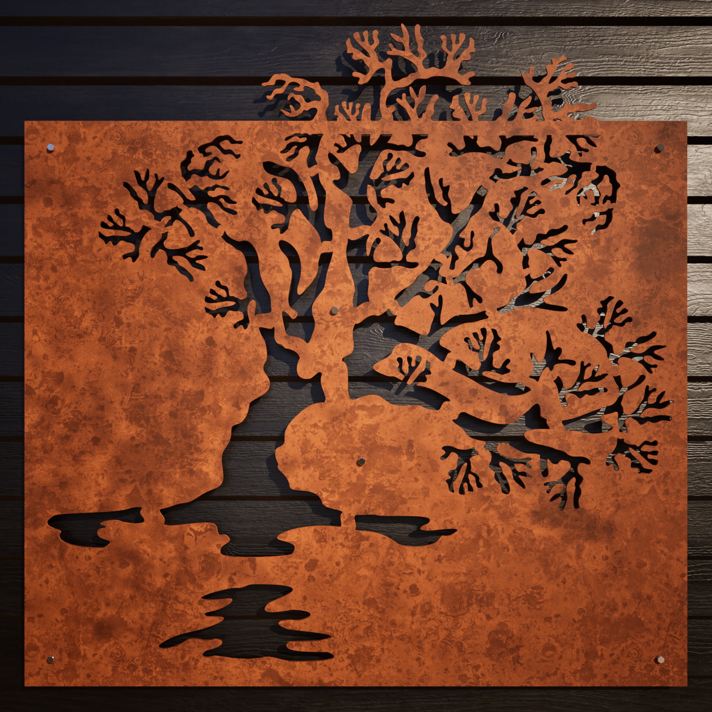 Lake Wanaka Tree - Corten Steel Wall art