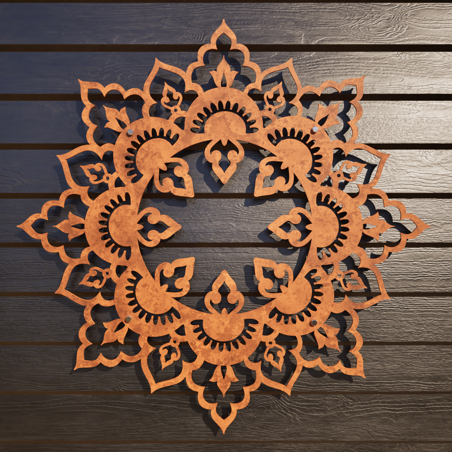 Corten Steel Wall Art - Boho Mandala CR6