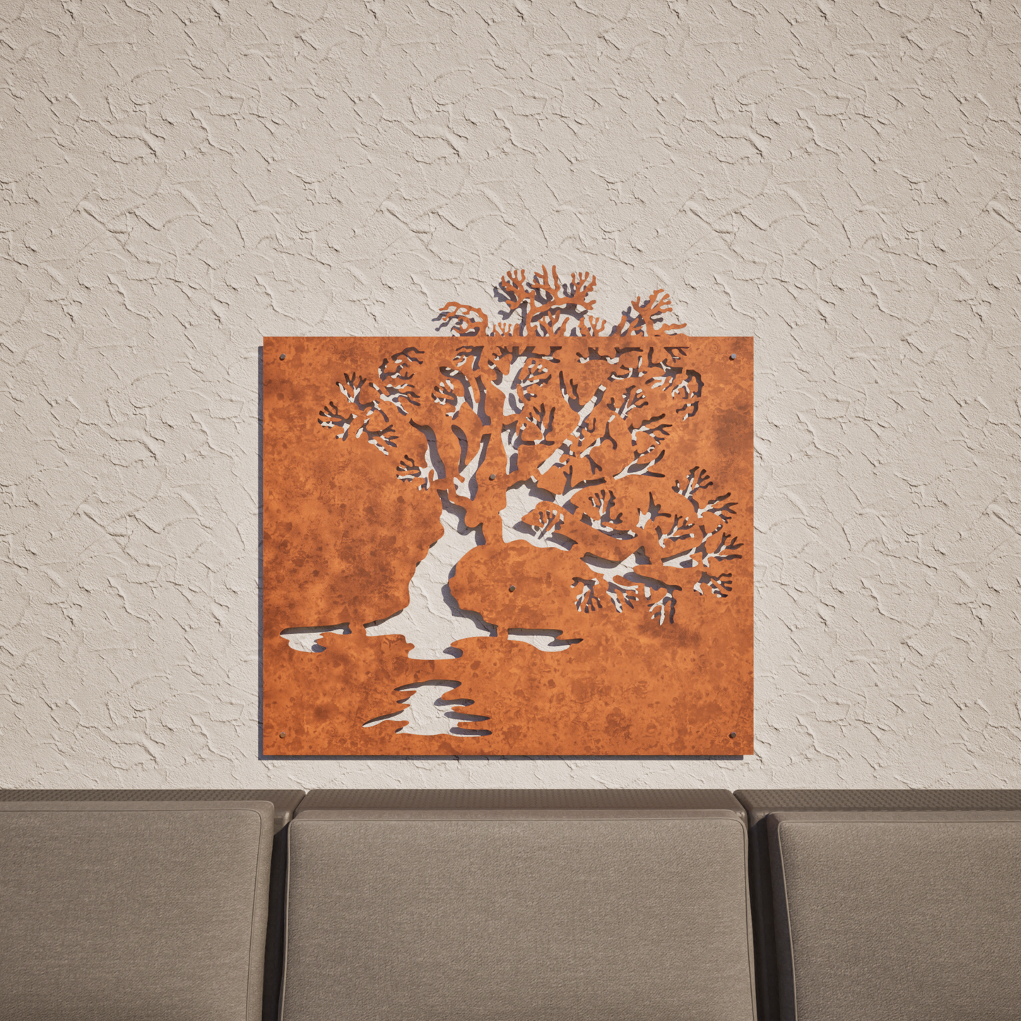 Lake Wanaka Tree - Corten Steel Wall art