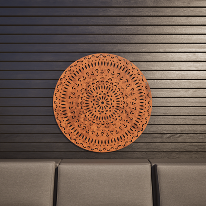 Corten Steel Laser Cut Wall Art - Mandala Tri-Vima