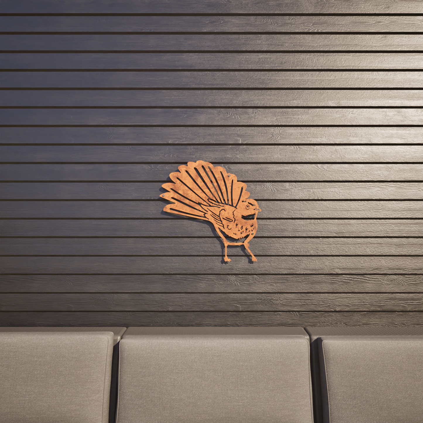 Fantail ( Front) - Corten Steel Wall Art