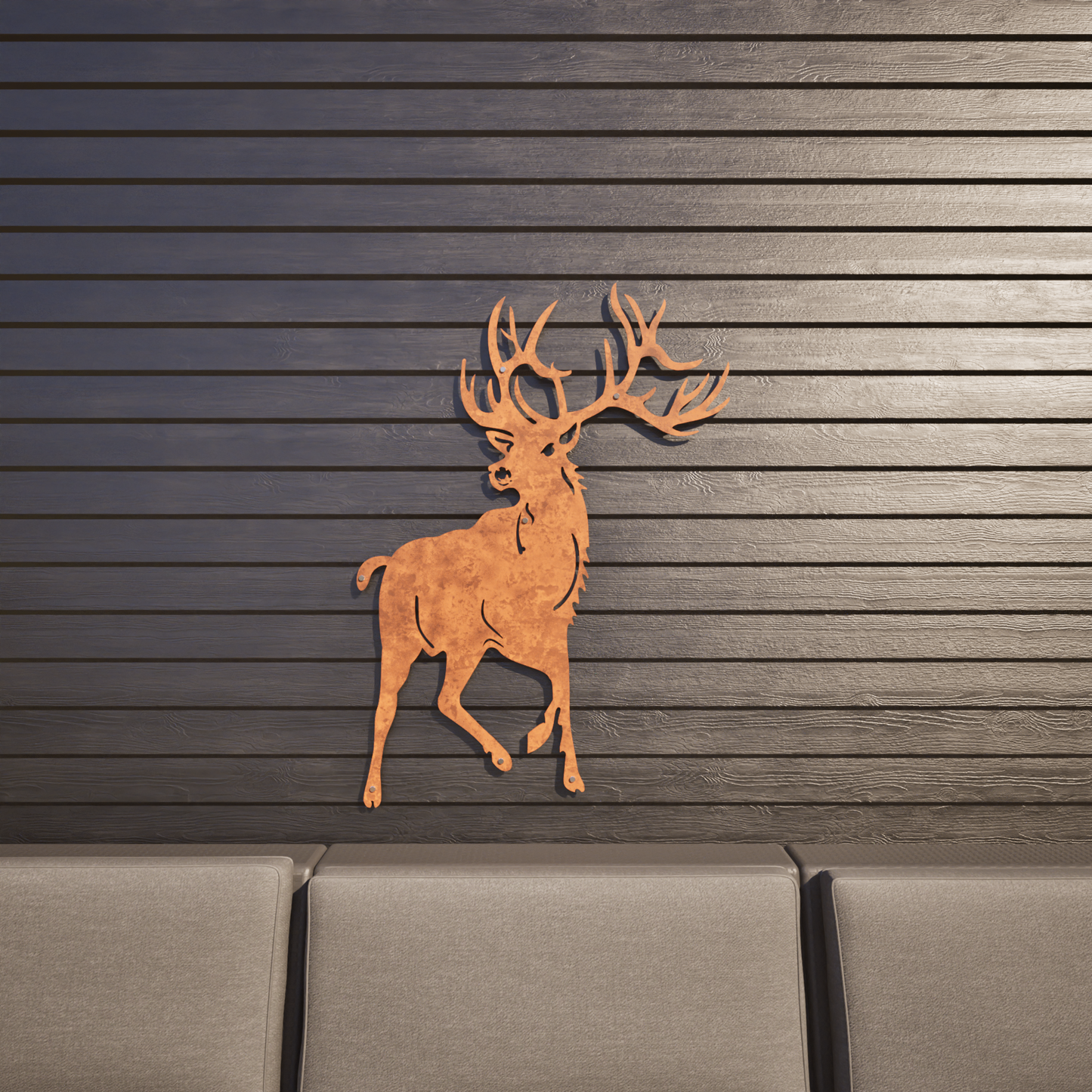 Red Stag Front On - Large Outdoor Wall Art