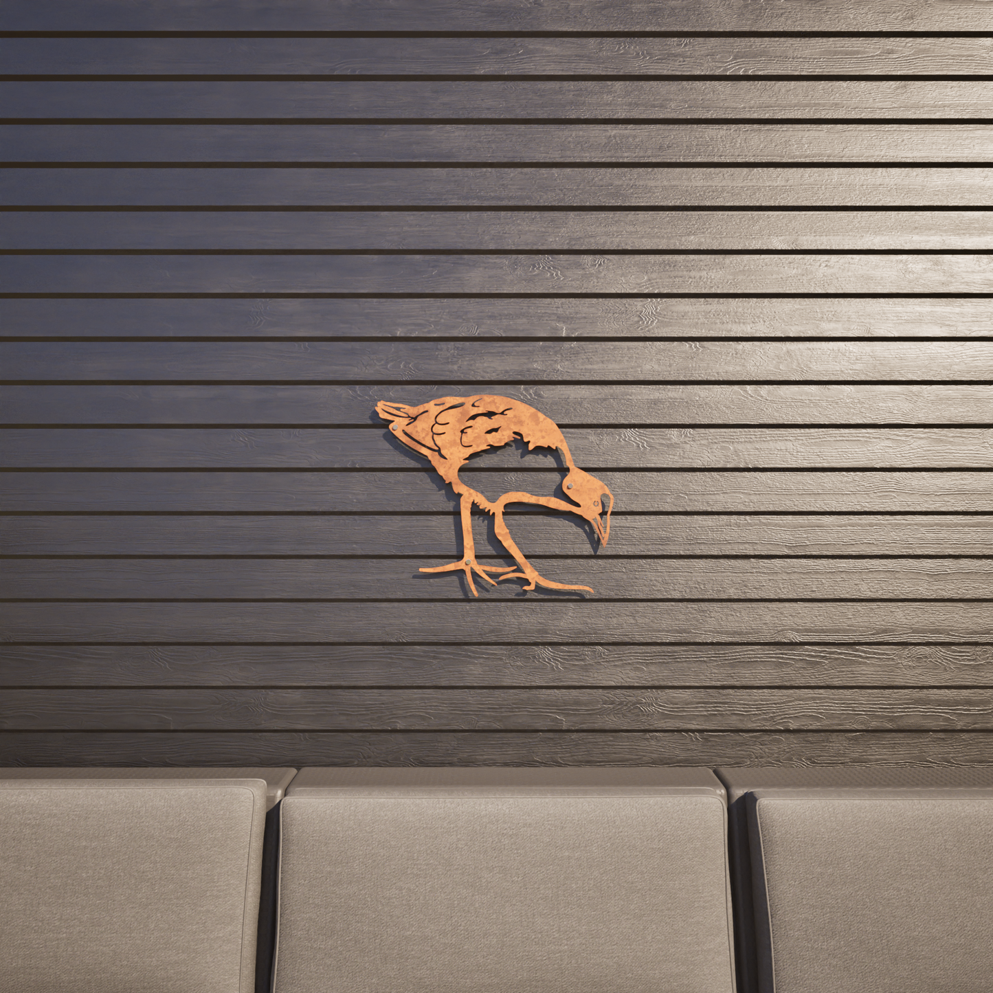 Corten Steel Metal Bird - Pukeko