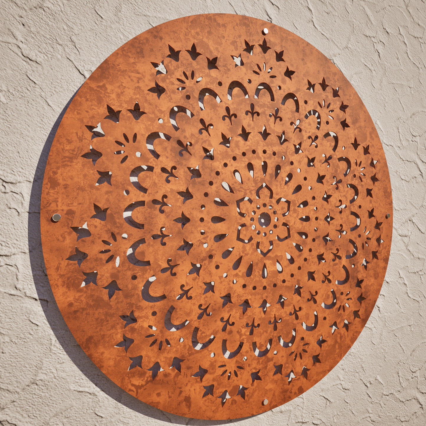 Corten Steel Metal Art - Mandala Lupt