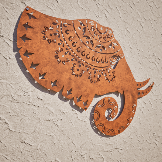 Elephant - Laser Cut Metal Animal Art & Wall Feature