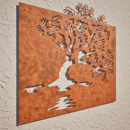 Lake Wanaka Tree - Corten Steel Wall art