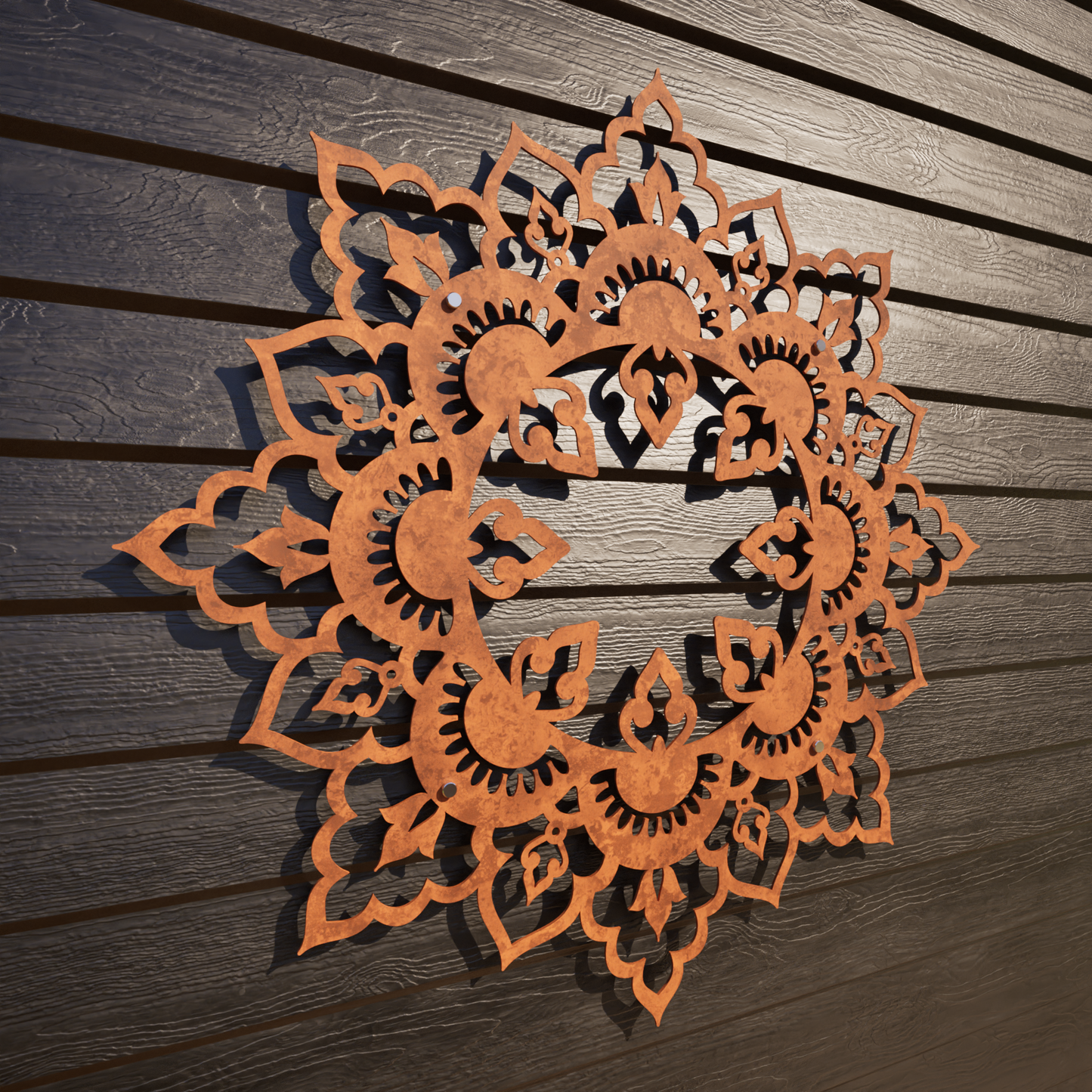 Corten Steel Wall Art - Boho Mandala CR6