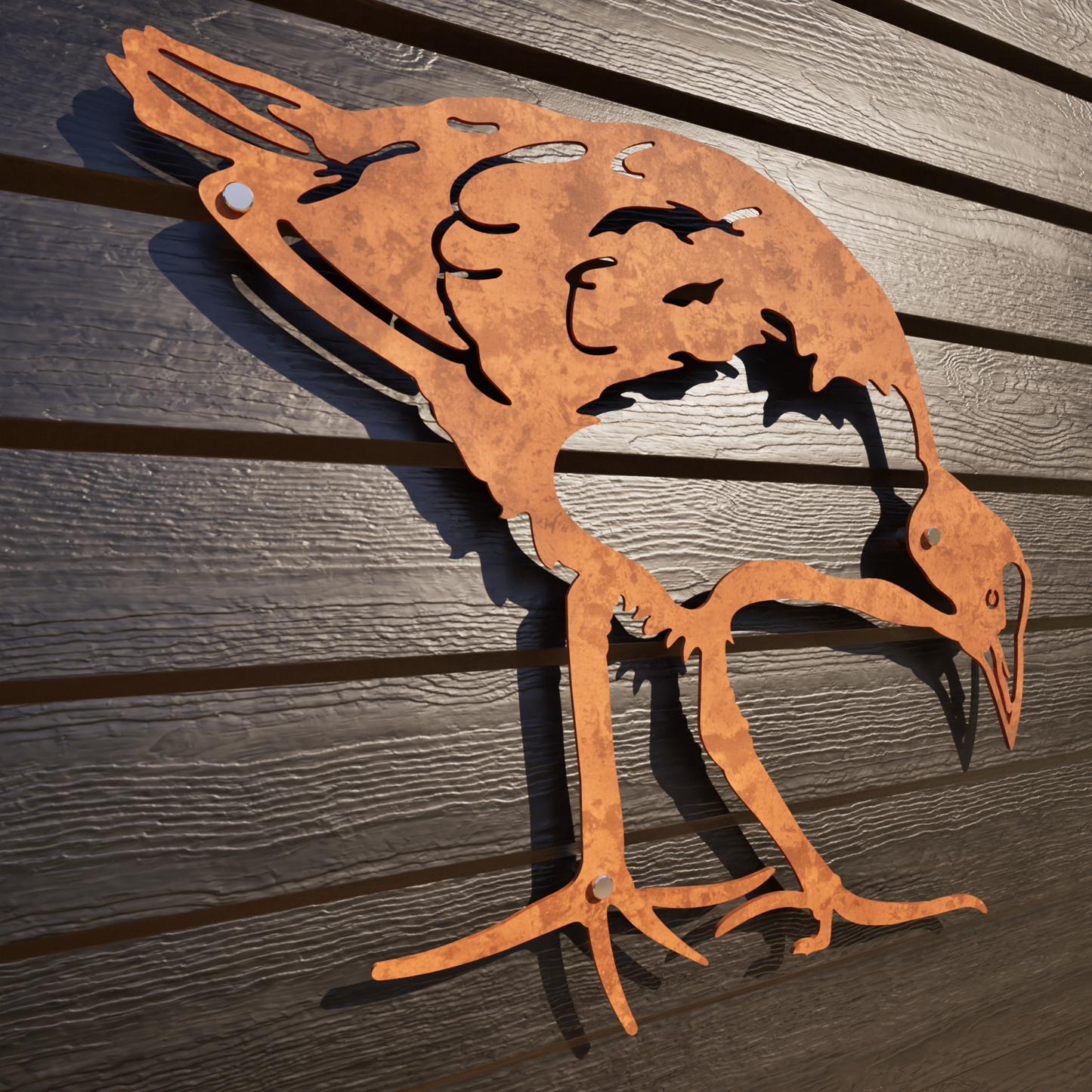 Corten Steel Metal Bird - Pukeko