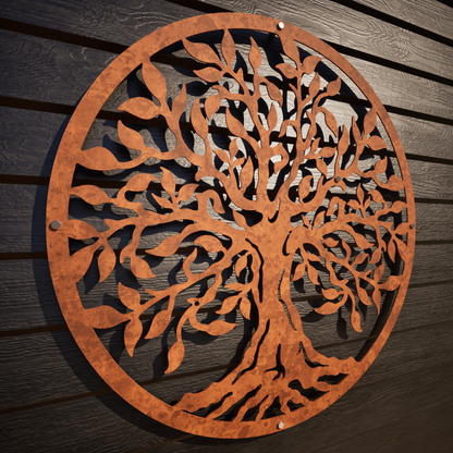 Tree Of Life  - Laser Cut Corten Steel Wall Feature