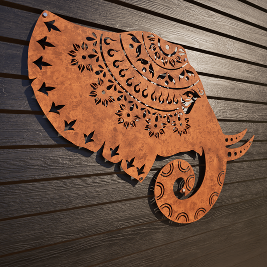 Elephant - Laser Cut Metal Animal Art & Wall Feature