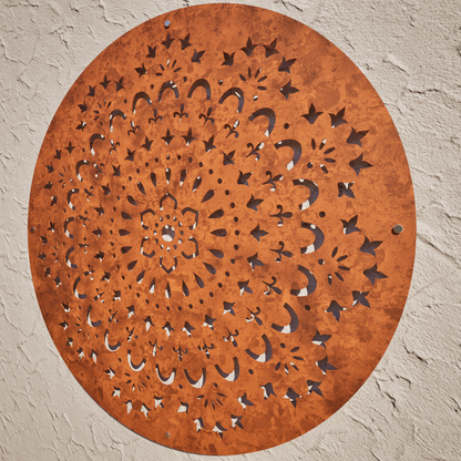 Corten Steel Metal Art - Mandala Lupt