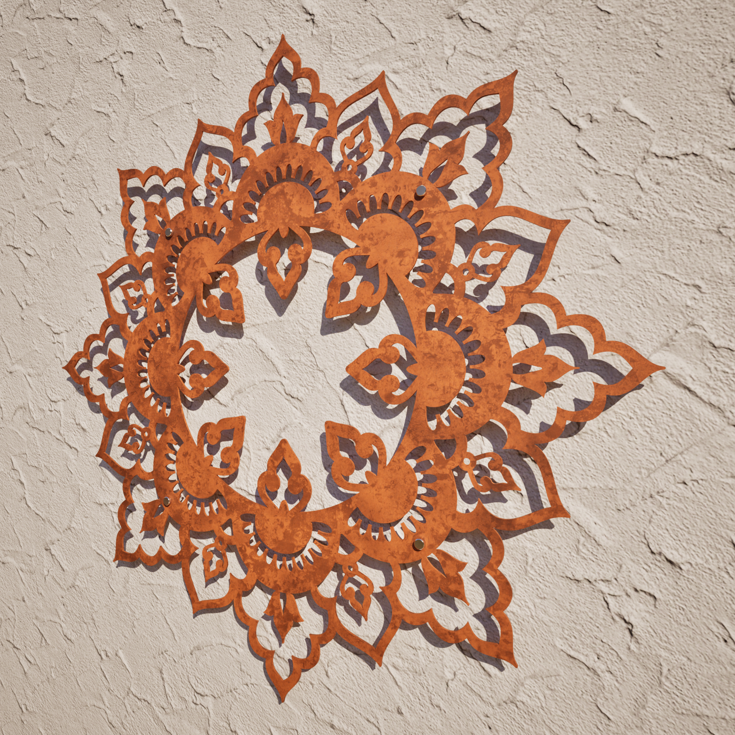 Corten Steel Wall Art - Boho Mandala CR6