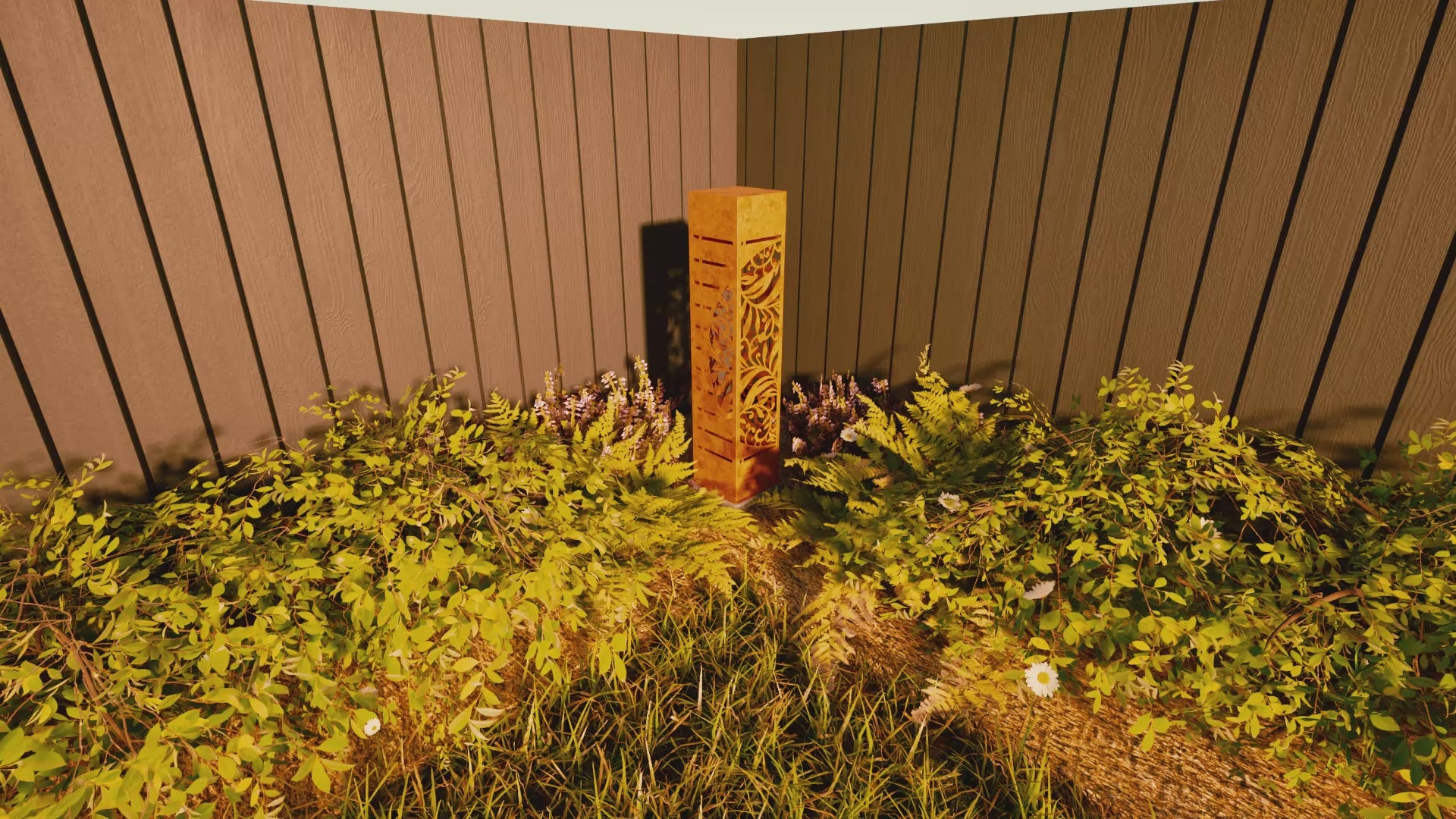 CortenAura Corten Steel Garden Sculpture - The Vines
