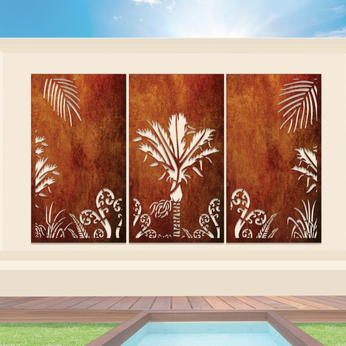 Privacy Screen  - Nikau Decorative Panel Set