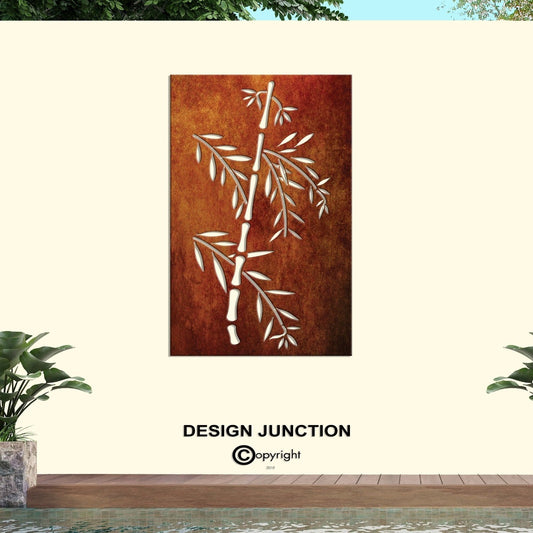 Black Friday Deal - Corten Steel Decorative Panel  - Bamboo M2