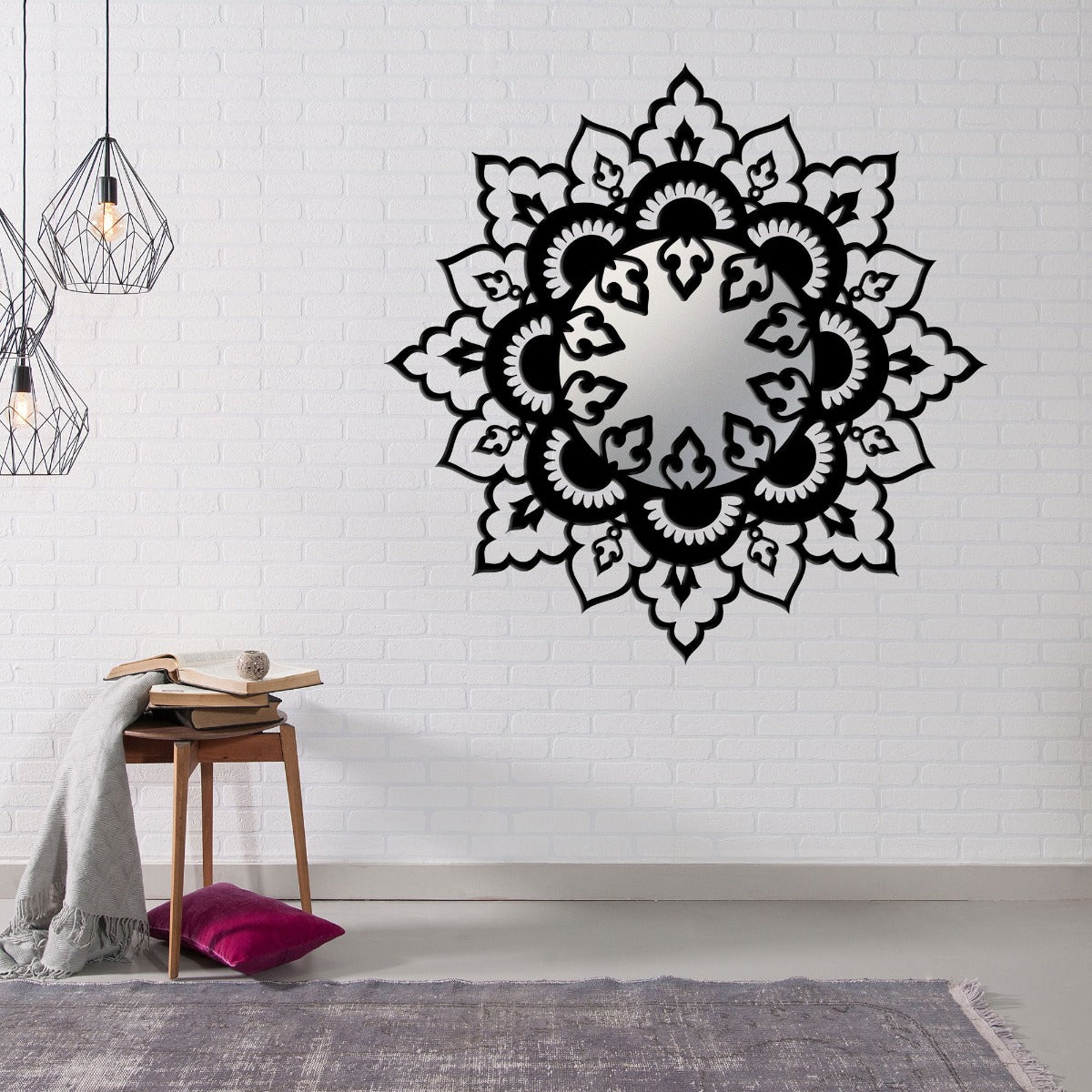 Boho Mandala CR6 - Large Laser Cut Metal Wall Art