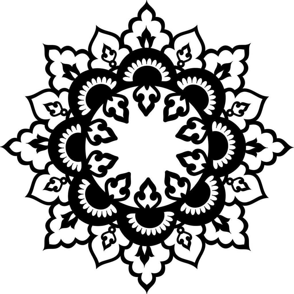 Boho Mandala CR6 - Large Laser Cut Metal Wall Art