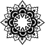 Boho Mandala CR6 - Large Laser Cut Metal Wall Art