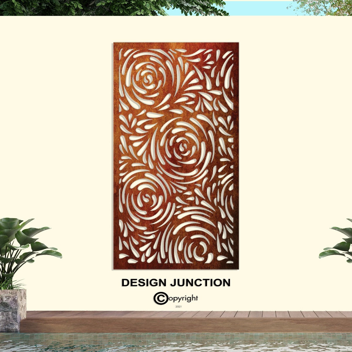 Privacy Screen & Fence Panel  - Drop Flower