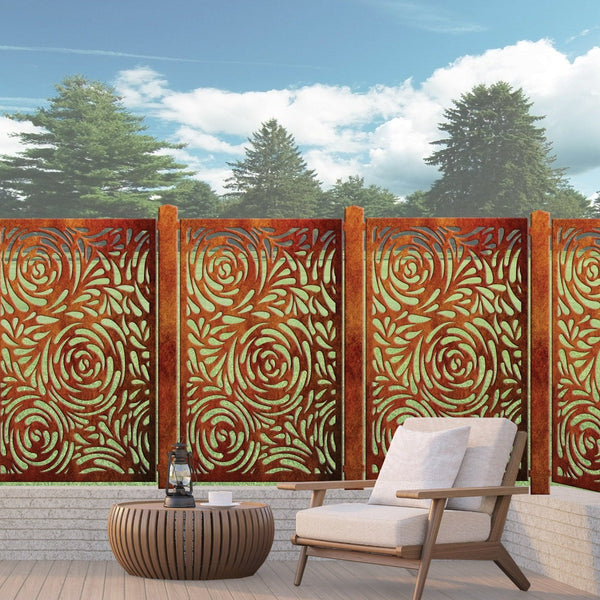 Privacy Screen & Fence Panel  - Drop Flower