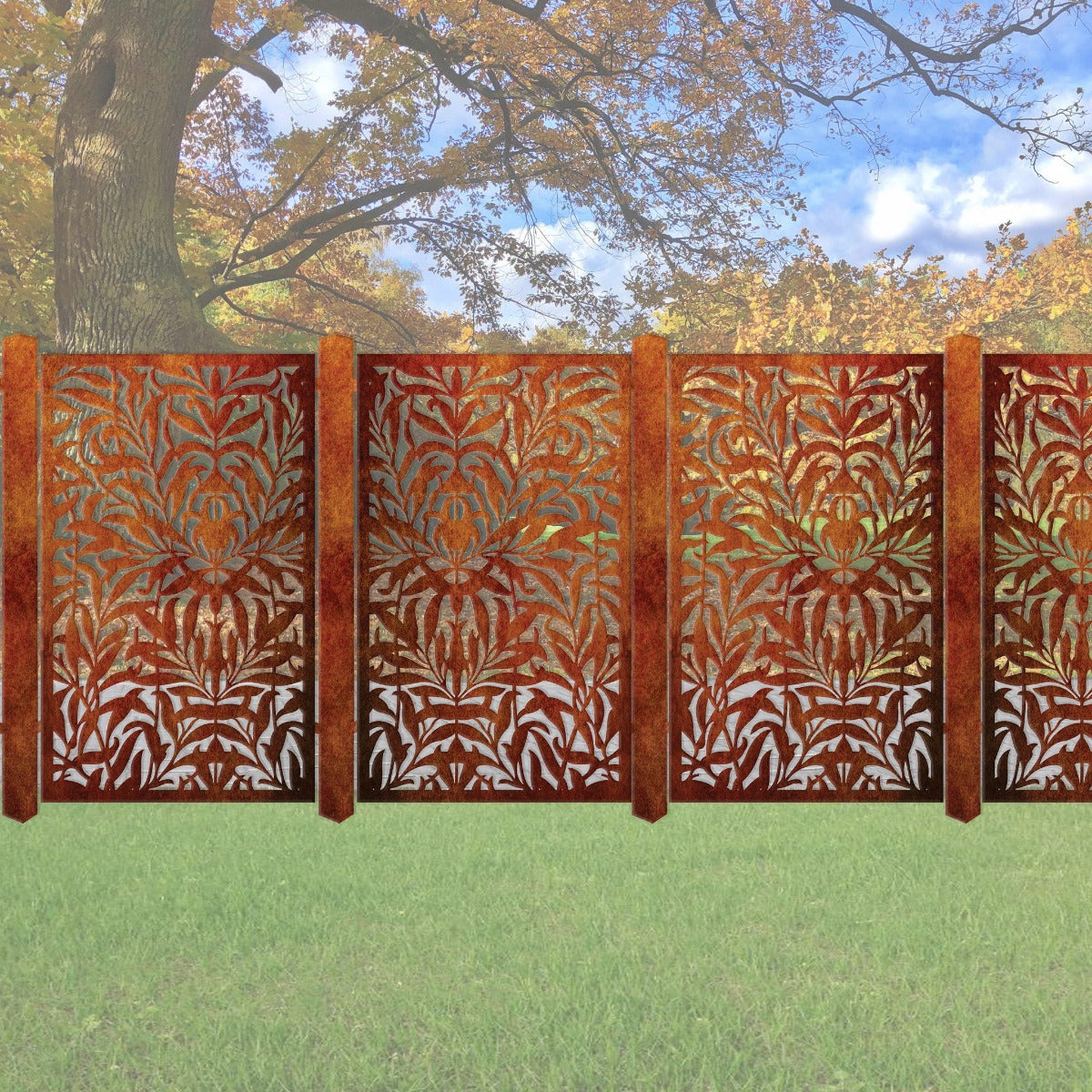 Fence Panel & Garden backdrop Panel - Drop Leaf