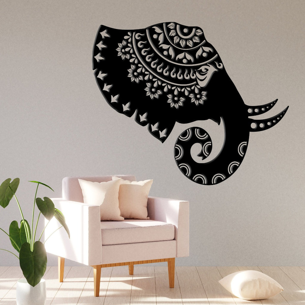 Elephant Mandala - Laser Cut Wall Art Feature