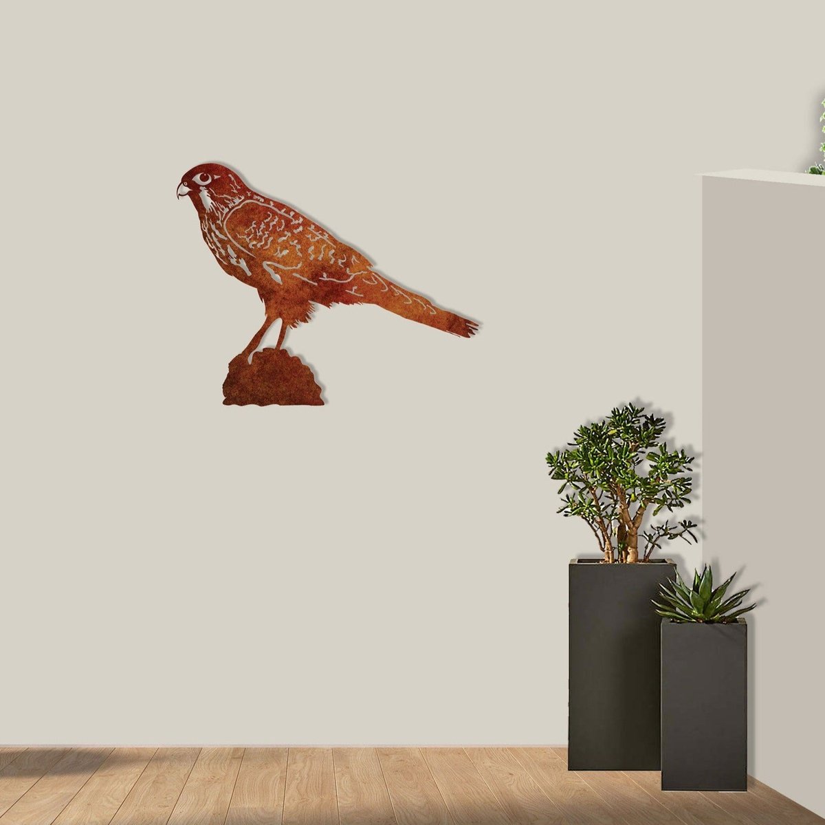 "Kārearea" New Zealand Falcon - Corten Steel Wall Art