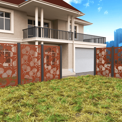 Privacy Screen & Fence Panel  - Geometrical Flower