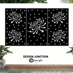 Fence Panel & Privacy Screen - Flower & Polka