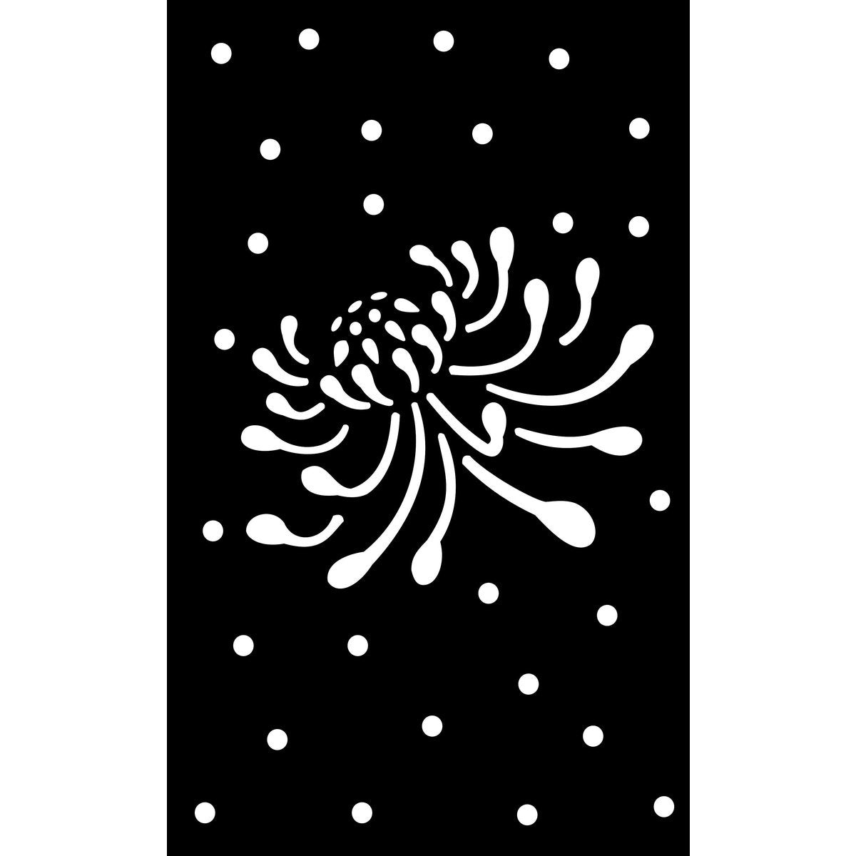 Fence Panels & Privacy Screen - Flower & Polka (Single)