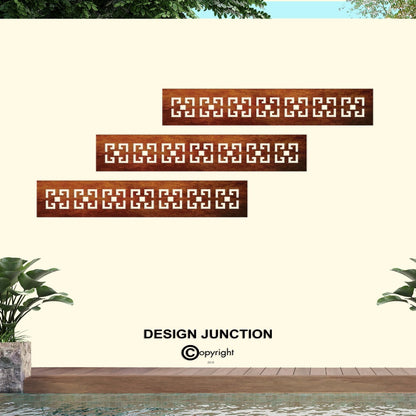 GEO (DJ02) - Corten Steel Fence Runner and Detailing Panel