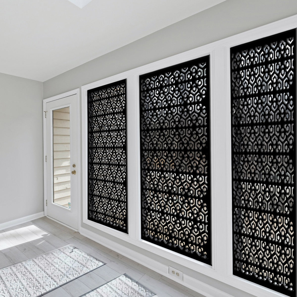 Balustrade & Privacy Panel - Boho M1 - In Corten Steel & Aluminium