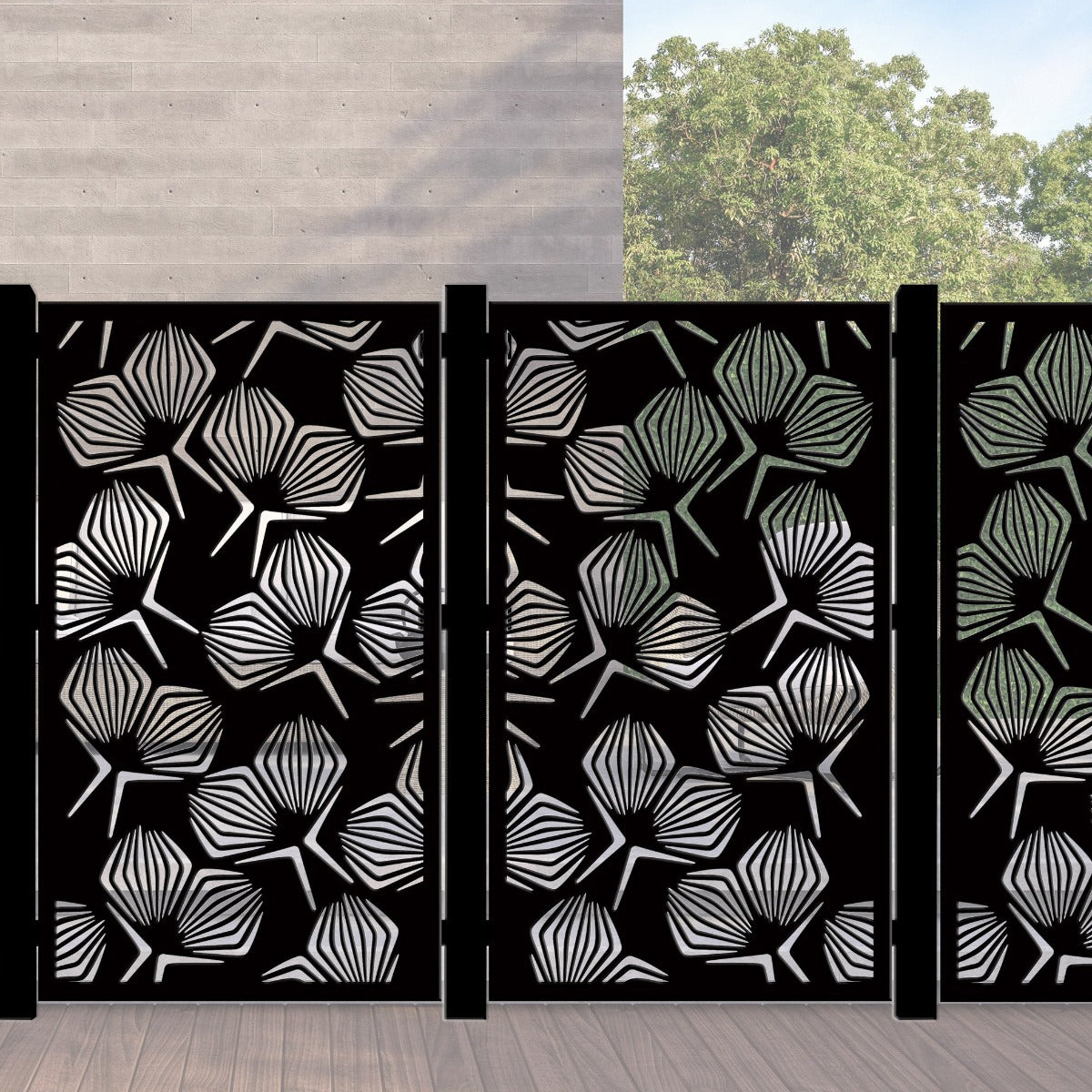 Privacy Screen & Fence Panel  - Geometrical Flower