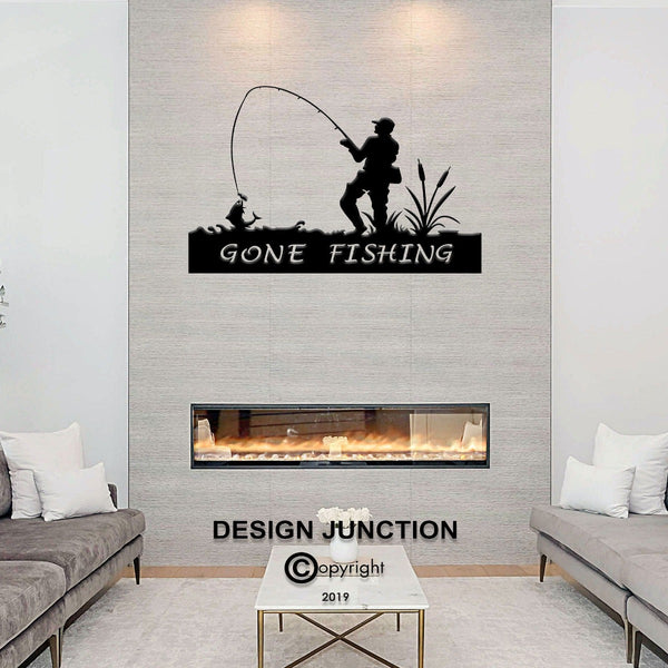 Laser Cut Panel - Gone Fishing