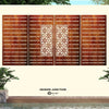 Combination Fence Panels  - Grille with Lines