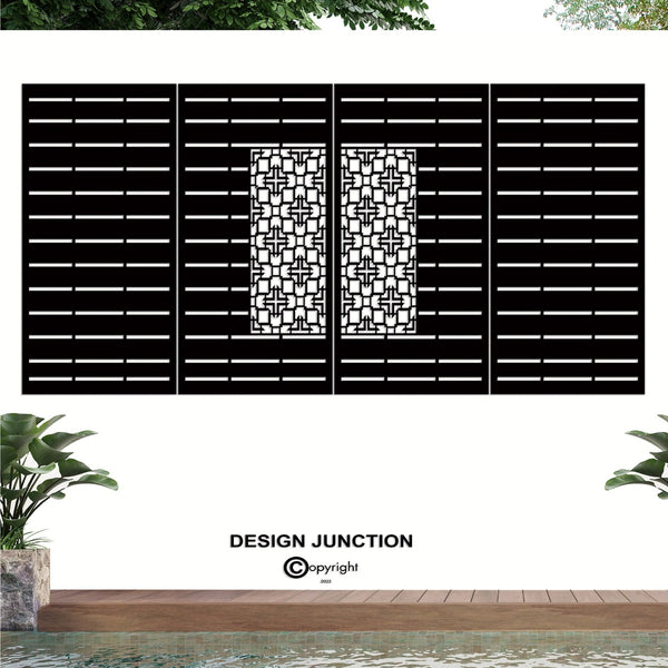 Decorative Privacy Screen  - Grille with Lines