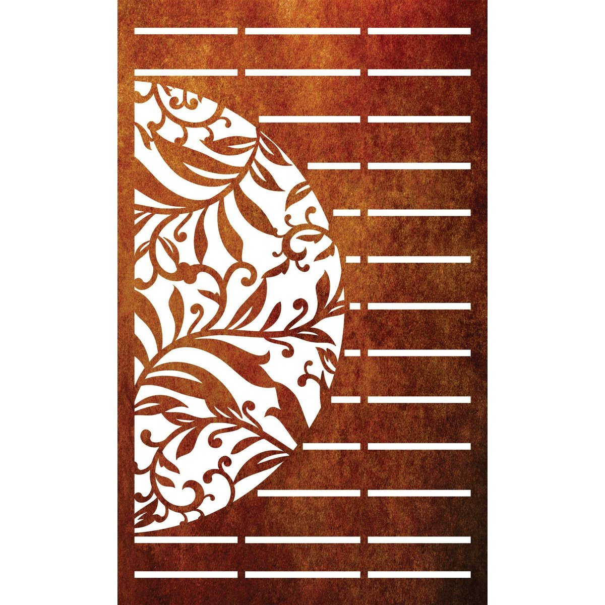 Combination Fence Panels  - Half Fern with Straight lines