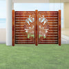 Decorative Laser Cut Fence Panel  - Half Leaf with Straight lines