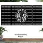 Laser Cut Fence Panel  - Half NZ Flowers & Leaves with Straight lines