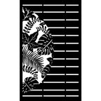 Decorative Laser Cut Fence Panel  - Half Leaf with Straight lines