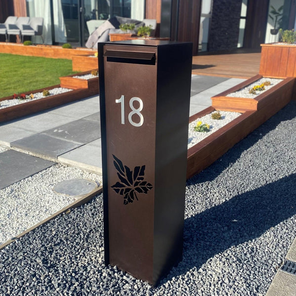 "SONI - Maple" Tower Type Free Standing Letterbox