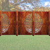 Decorative Laser Cut Fence Panel  - Koru & Leaves
