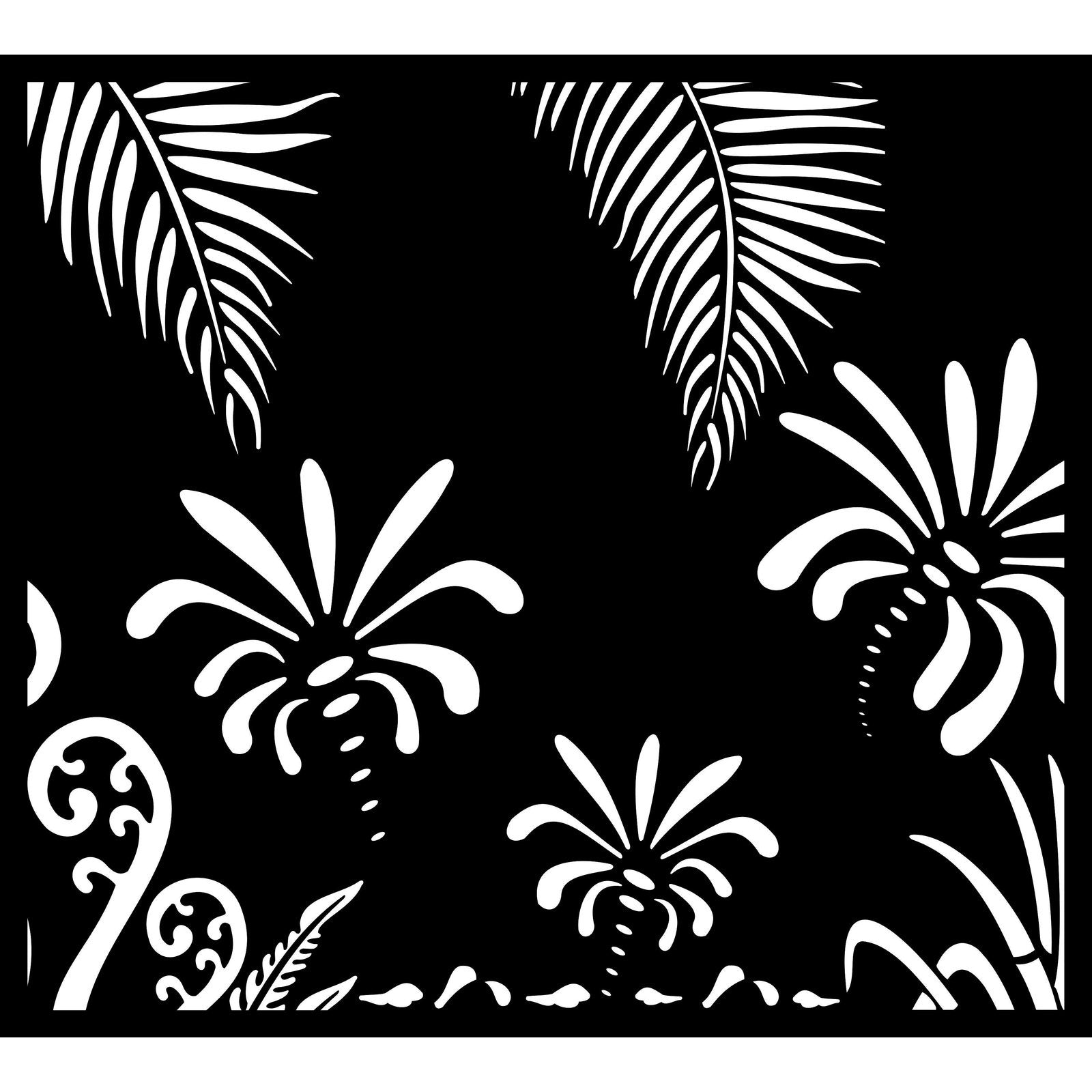 Driveway Metal Gate  - Koru & Palm